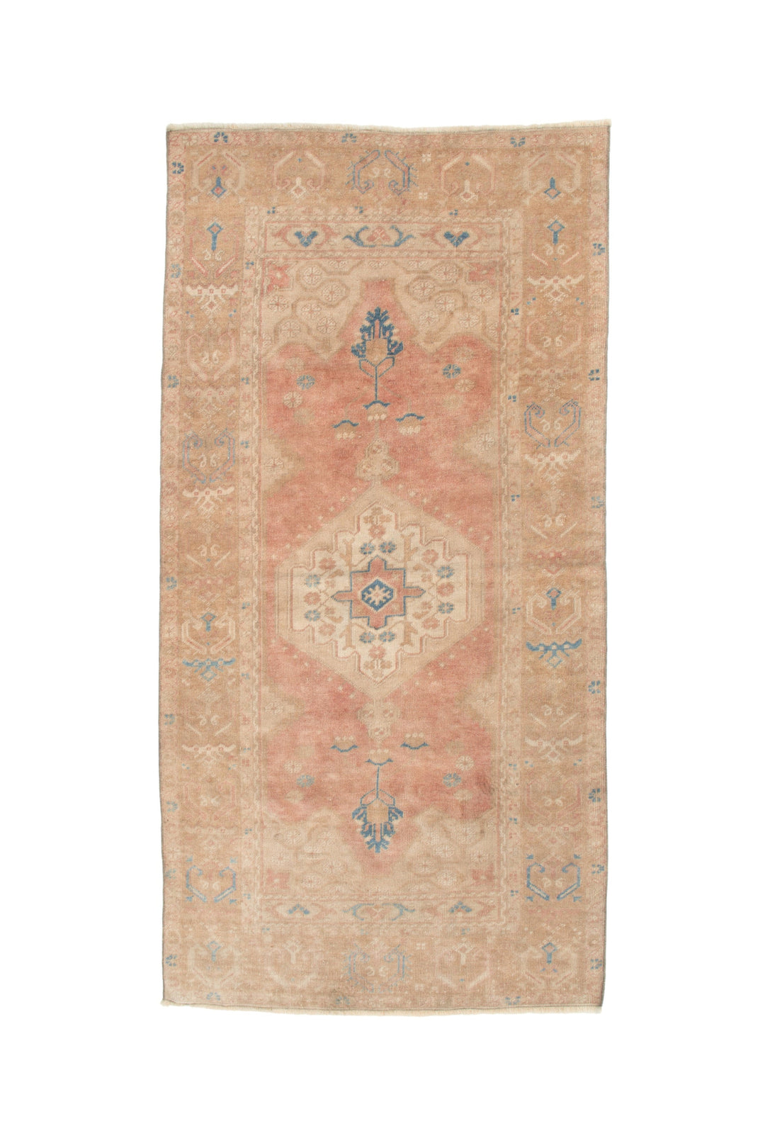 Medium Vintage Rug 2 | 3'2" x 6'2", Rust and Navy Muted Tones
