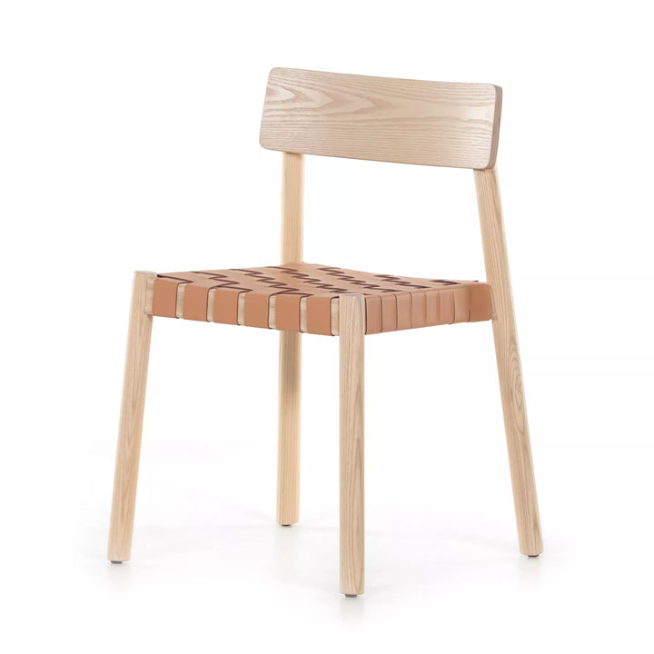 Wood + Woven Leather Chair