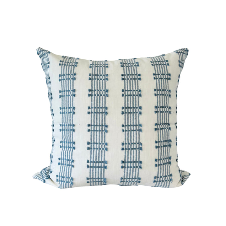 Blue Embroidery Pillow