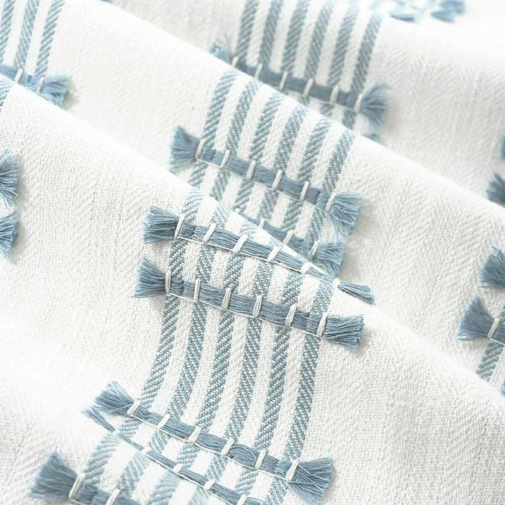 Blue Embroidery Pillow