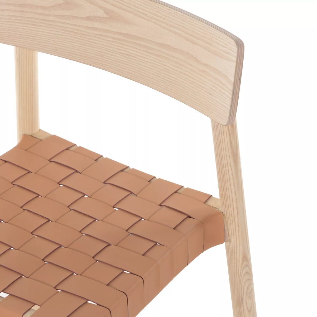 Wood + Woven Leather Chair