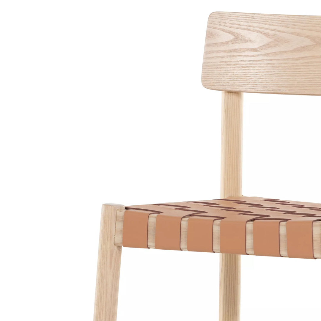 Wood + Woven Leather Chair