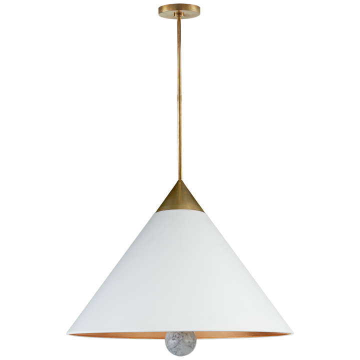 Gold + White Pendant Light