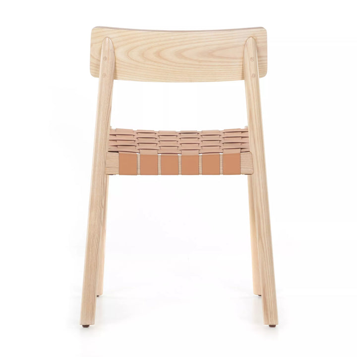 Wood + Woven Leather Chair