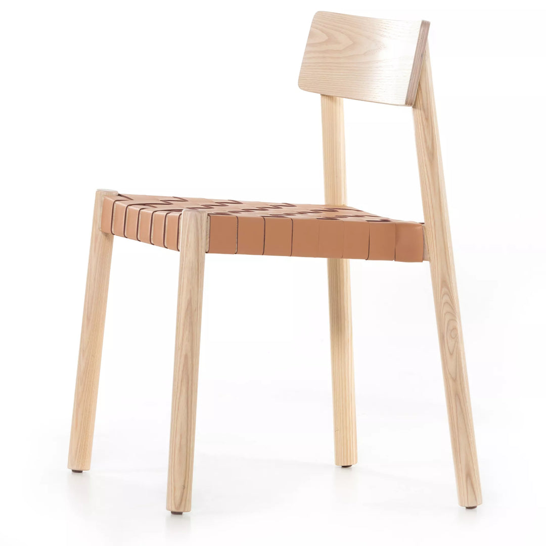 Wood + Woven Leather Chair