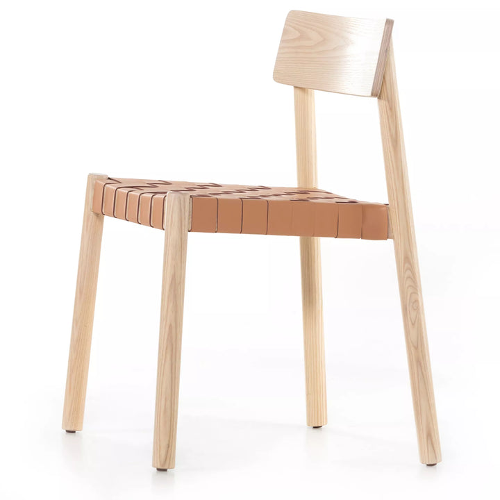 Wood + Woven Leather Chair