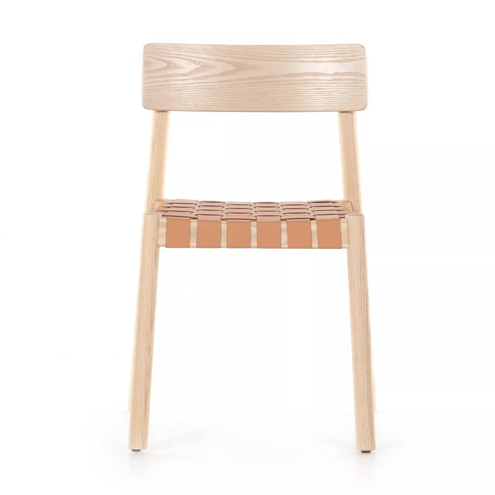 Wood + Woven Leather Chair