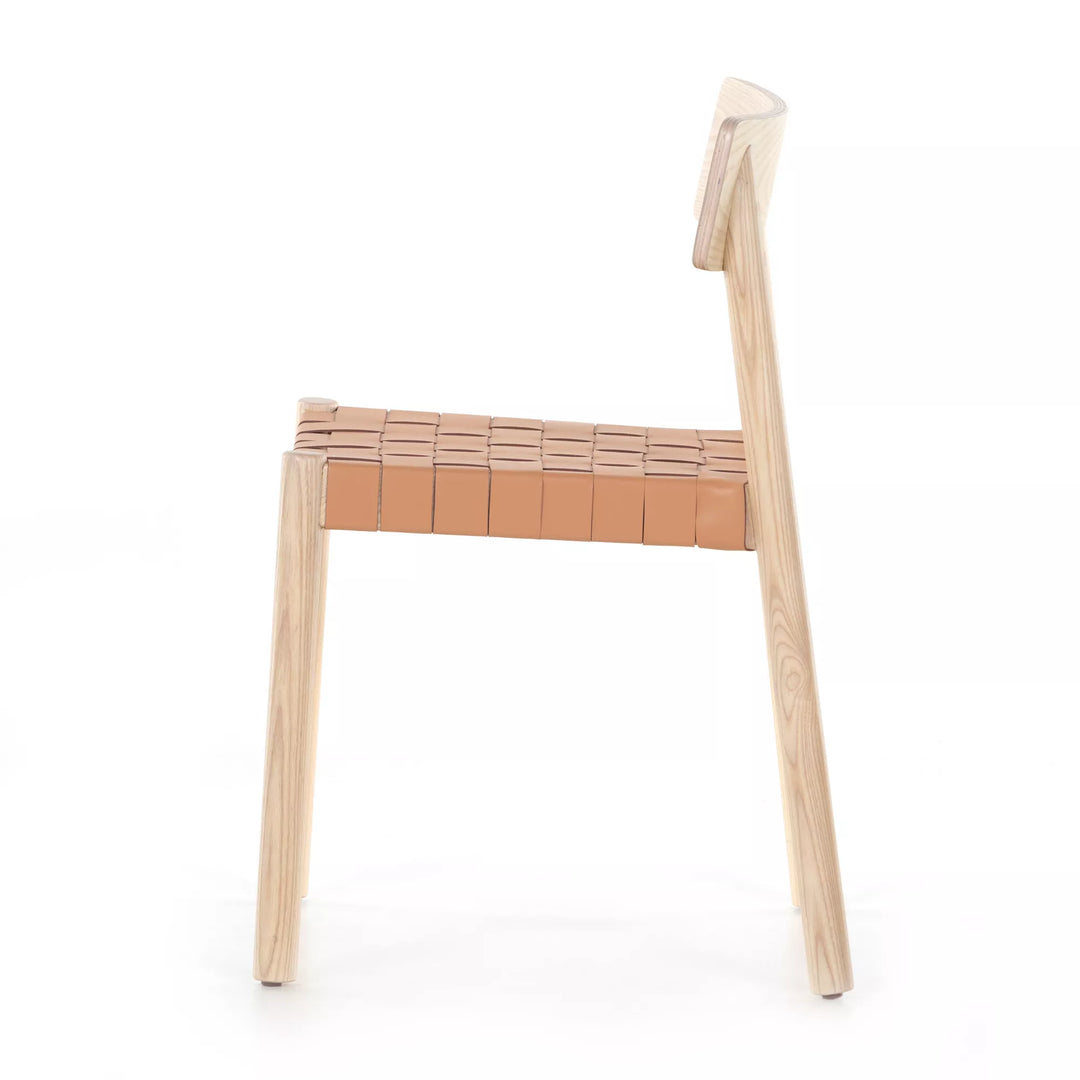 Wood + Woven Leather Chair
