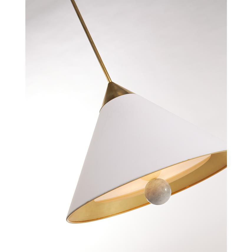 Gold + White Pendant Light