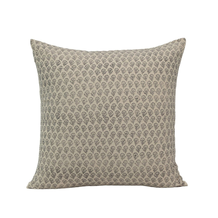 Floral patterned pillow on a white background