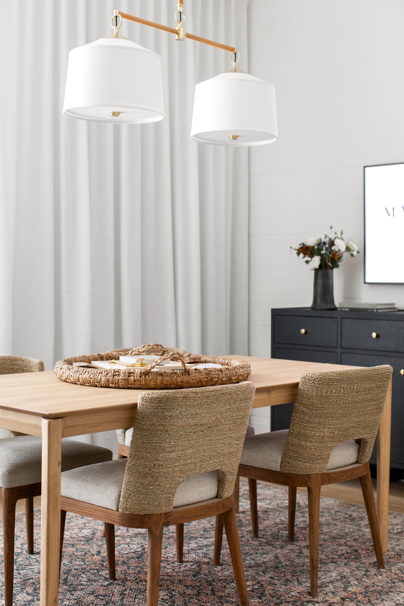 Solid Oak Wood Dining Table