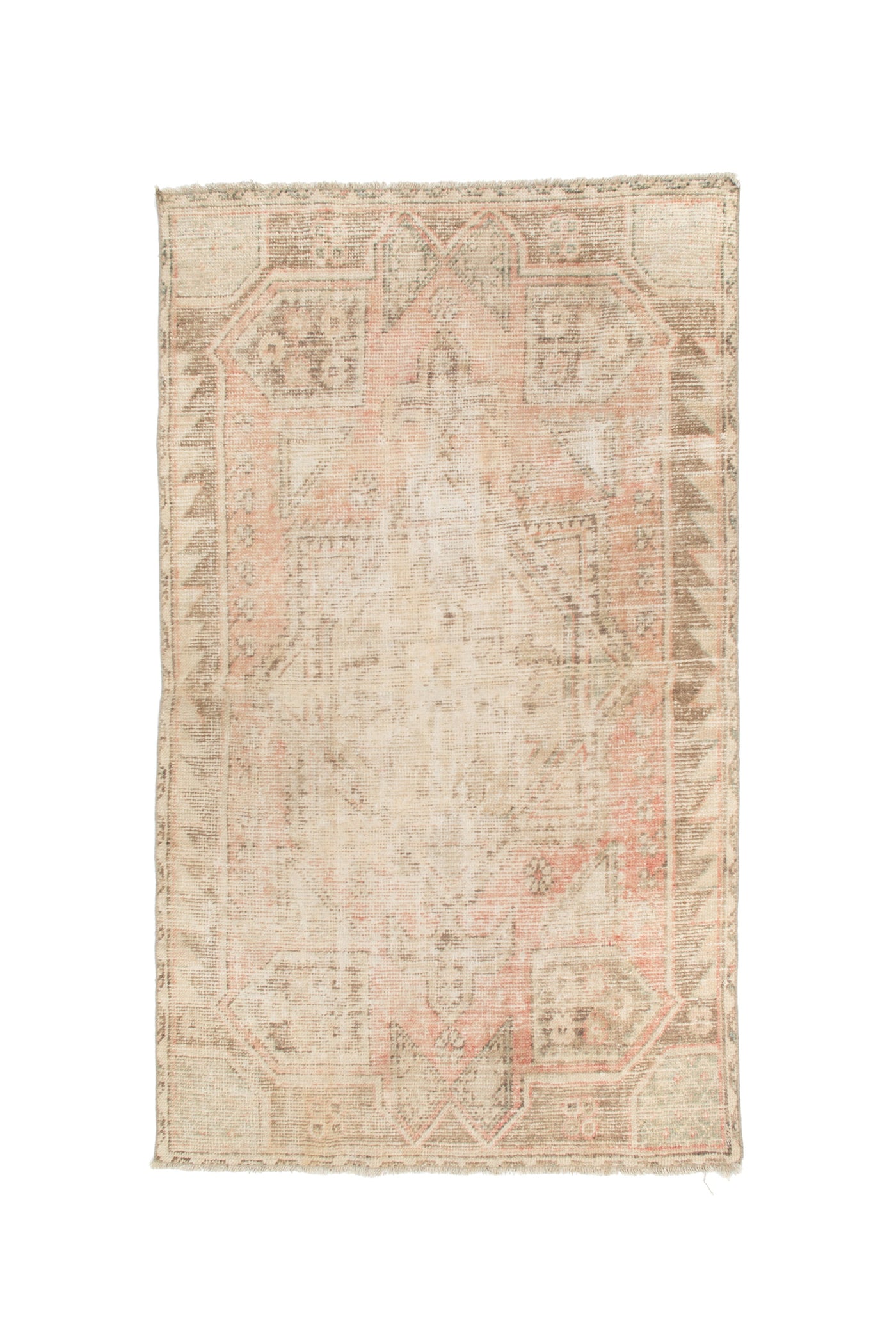 Medium Vintage Rug 3 | 3'8" x 5'8", Faded Rust Tones