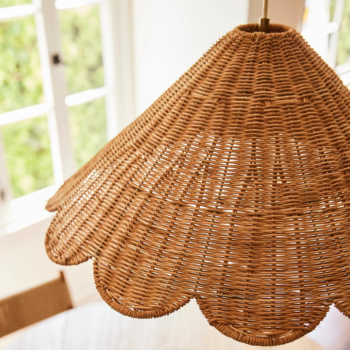 Rattan Scallop Pendant