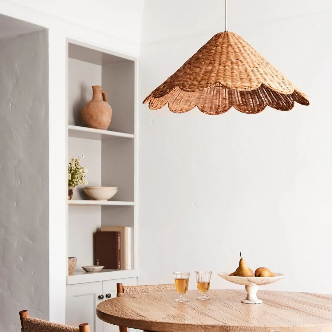 Rattan Scallop Pendant