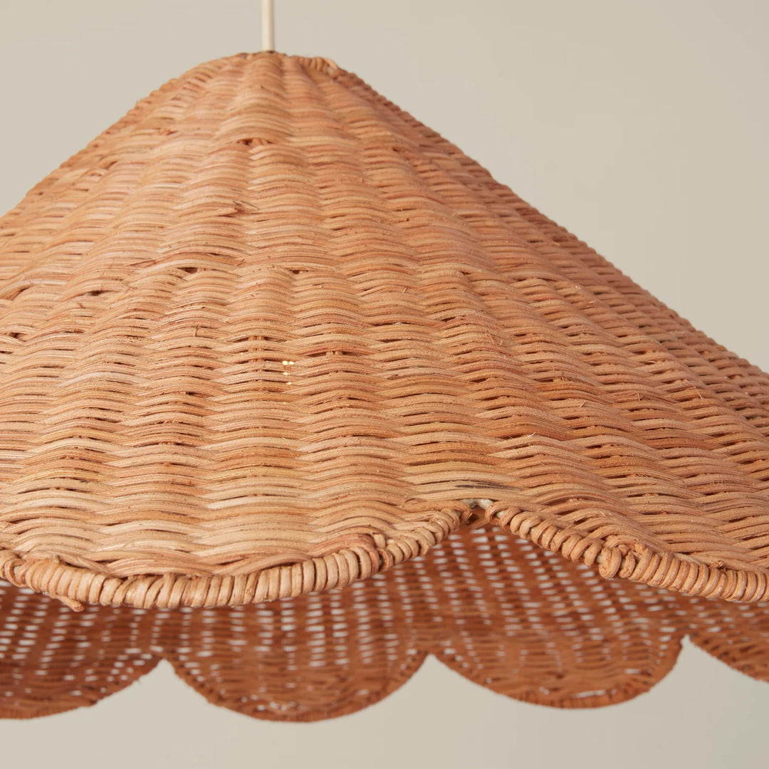 Rattan Scallop Pendant