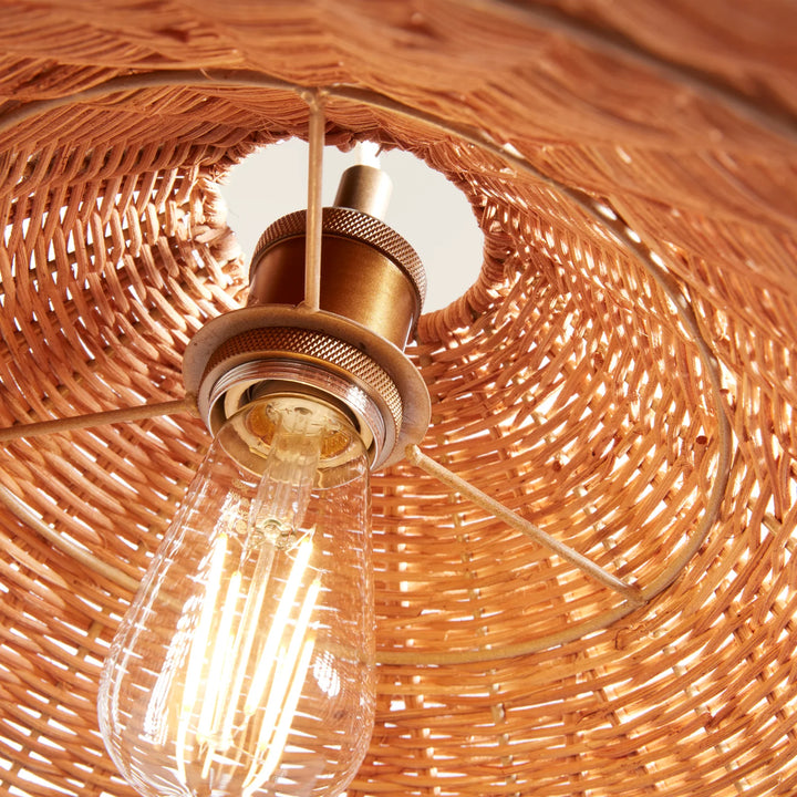 Rattan Scallop Pendant