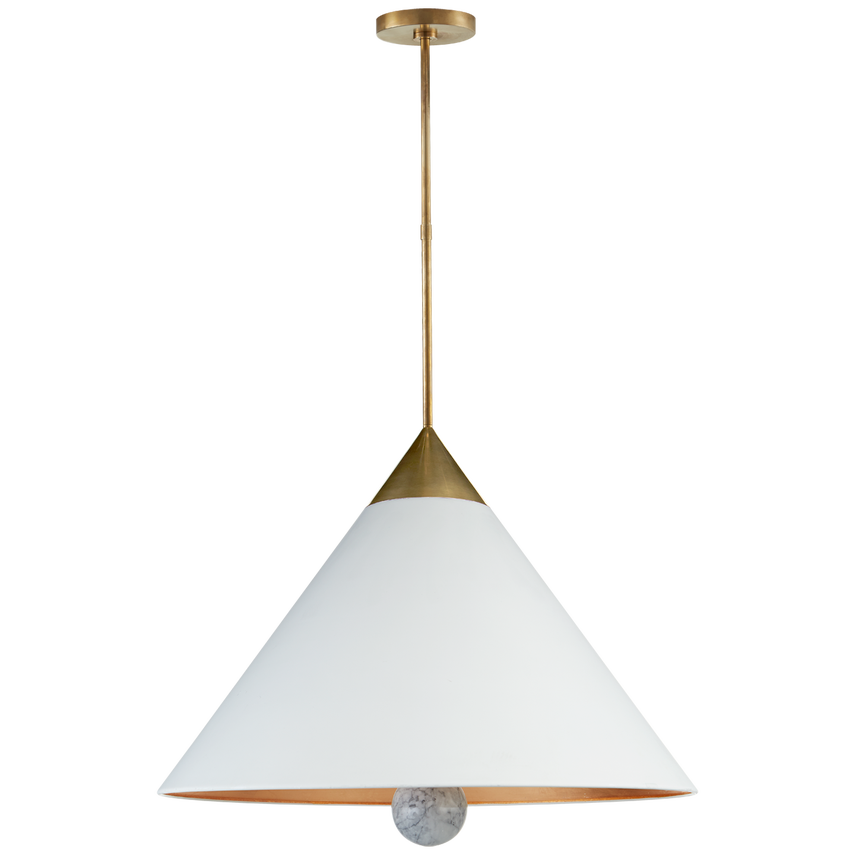 Gold + White Pendant Light