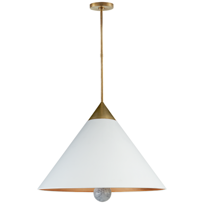 Gold + White Pendant Light